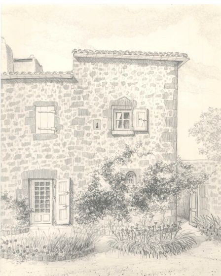 Rustic house, Drawing, Modern