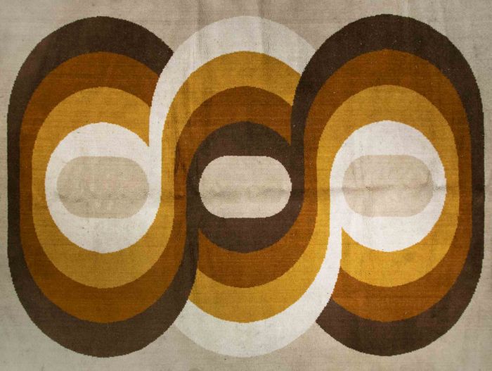 Vintage Space Age Spiral Tapestry