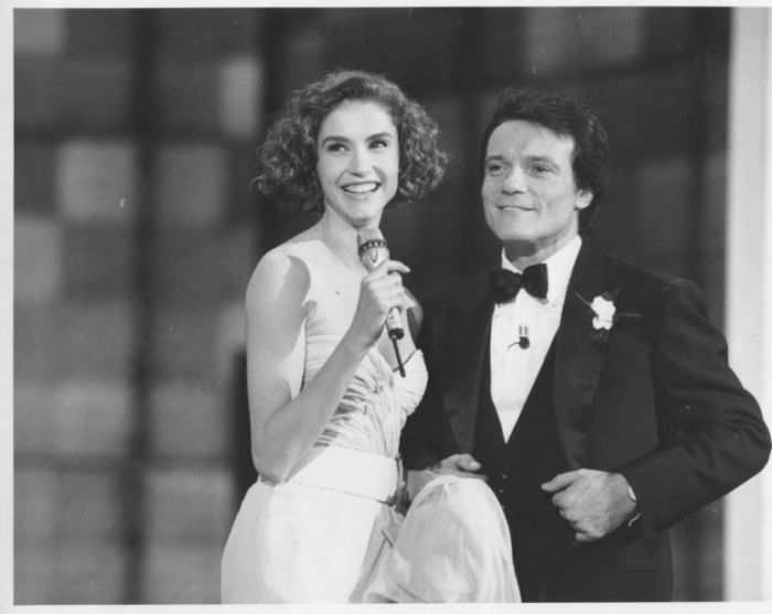 The Italian Actress Alessandra Martines with Massimo Ranieri