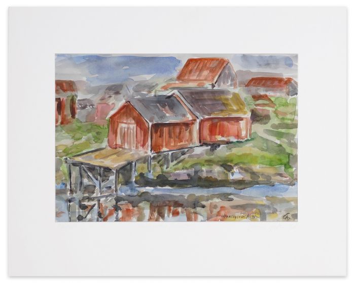 Wooden huts by Armin Guther- Contemporary artwork
