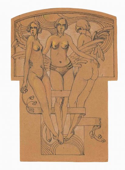 Nude Angles, Study for Bas-relief
