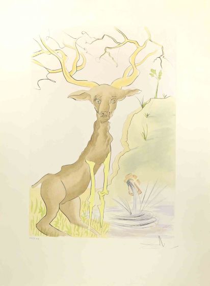 Salvador Dali - The Stag Reflected in the Water - Old Masters 