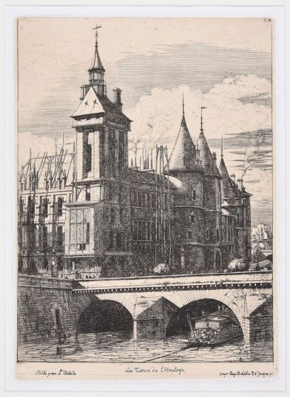 La Tour de l'Horloge by Charles Meryon - Modern Artwork