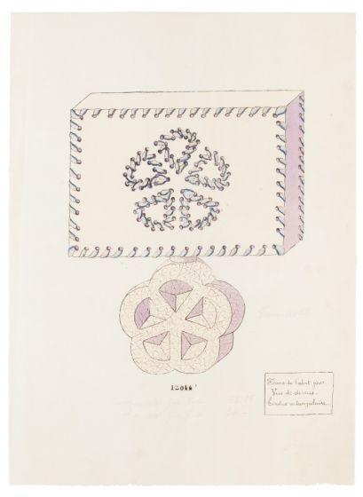 "Lamp"  is an original china ink and watercolor drawing on ivory-colorated paper by Anonymous Artist of XIX Century.