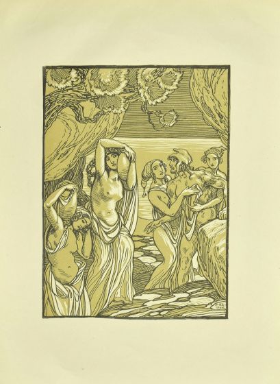 Women And Amphorae by Ferdinand Bac - Modern Artwork