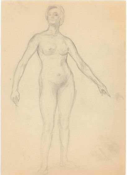 Standing Nude with Smiling Face 
