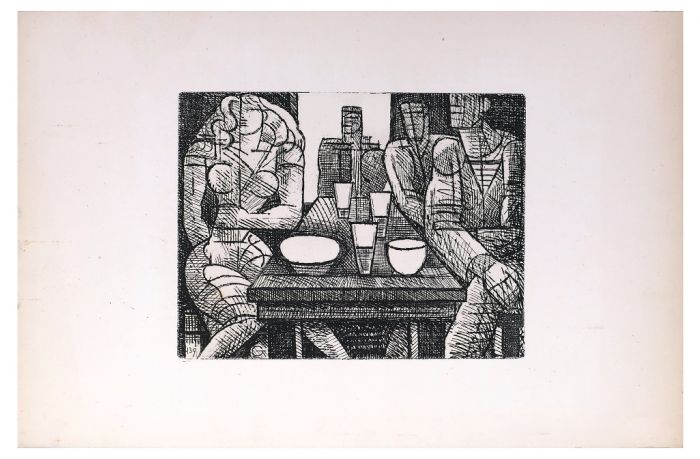 Tavern by Marcel Gromaire- Modern artwork