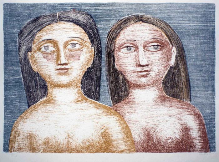 Modern Art, Artwork, Prints, Lithograph, Massimo Campigli, Due Nudi, art for sale, art, buy art online, prints, lithograph, online, artworks, artwork, etchings, etching, multiples, artists artwork, purchase artwork, original artworks, buy artwork, afforda