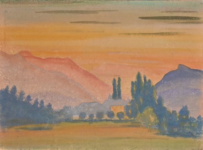"Sunset in Mountain" by Delpech - Modern Artwork