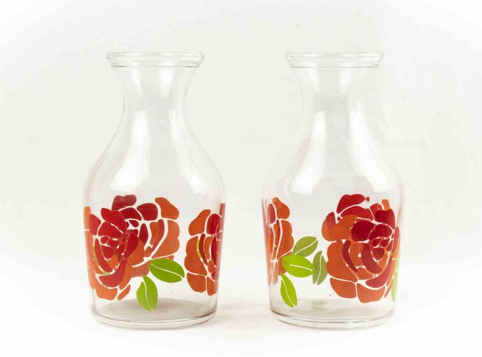 Vintage Pair of Glass Vases 