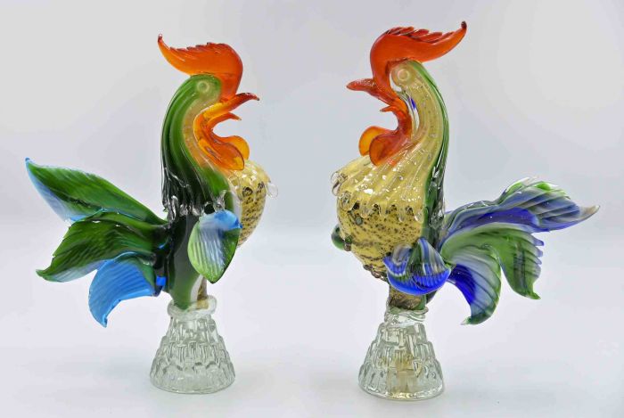 Pair of Roosters - Decorative Objescts 