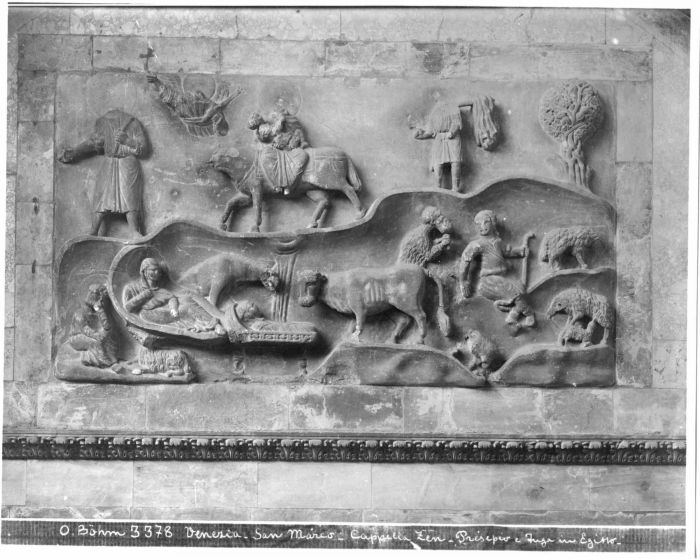 The Flight into Egypt - Vintage Photo Detail of St. Mark's Cathedral - Venice