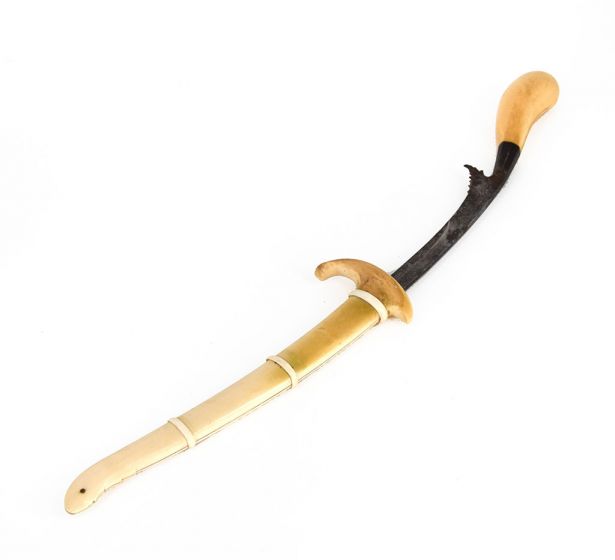 Indonesian Kris with sheath and ivory grip - Decorative Object