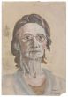"The Artist's Mother" 1942's is an original drawing in watercolor on paper, realized by Jean Delpech (1916-1988). 