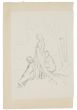 "Group of Figures" is an original drawing in tempera on paper, realized by an Anonymous Artist of the XX Century . 