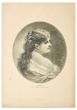 Woman's Portrait is an original zincography on paper realized by D'Apres Jan van Beers, in 1905.