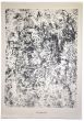 Paysage au sol is an original lithograph on watermarked paper "Arc". Abstract composition by the French artist Jean Dubuffet. From the album of "Theatre du sol" (1953-1959). In excellent conditions.