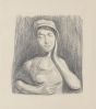 "Subject Posing" is an original drawing in tempera on paper, realized by an Anonymous Artist of the XX Century . 