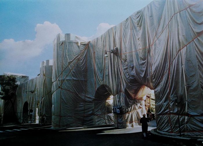 Wrapped Roman Wall by Christo - Contemporary Artwork