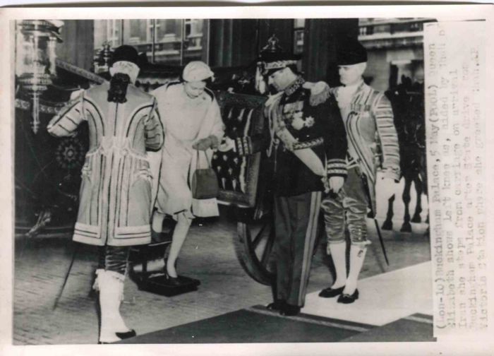 Queen Elizabeth II and Shah- Vintage Photograph