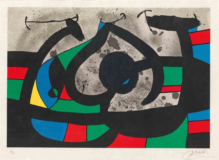 Joan mirò - Le Lézard aux Plumes d'Or, Plate X - Contemporary Artwork