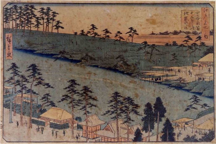 Panorama d'un paysage habité avec scène du quotidien