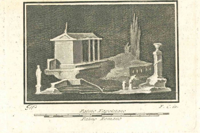 Ancient Roman Landscape from the series "Antiquities of Herculaneum" 