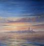Adriano Bernetti Da Vila - Sunset in Venice over San Giorgio from San Biagio - Contemporary Artwork