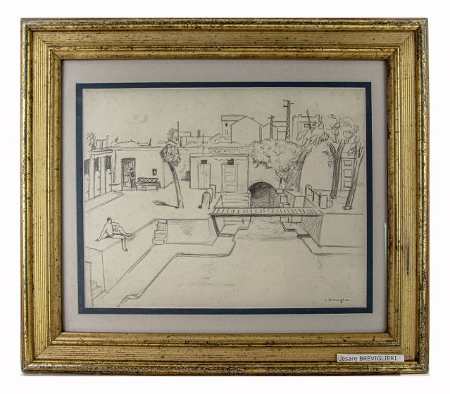 Gorla swimming pool by Cesare Breviglieri -  Modern Artwork
