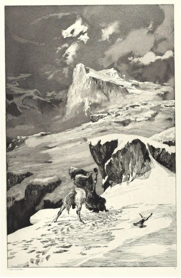Fight Between Centaurs from "Intermezzi" by Max Klinger - Modern Artwork