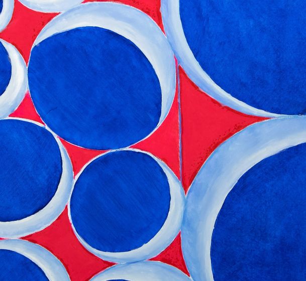 Circles On Red by Giorgio Lo Fermo -  Contemporary Artworks 