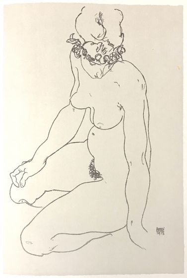 Kneeling Female Nude, Turning to the Right