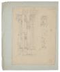 "Architecture"  is an original pencil drawing on ivory-colorated paper, glued on cardboard, by Anonymous Artist of XIX Century.