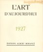 First pages “Art d’Aujourd’hui" - Tome IV, A. Morancé, Paris, 1927,  A.L.Pecci-Blunt signature, Excellent condition