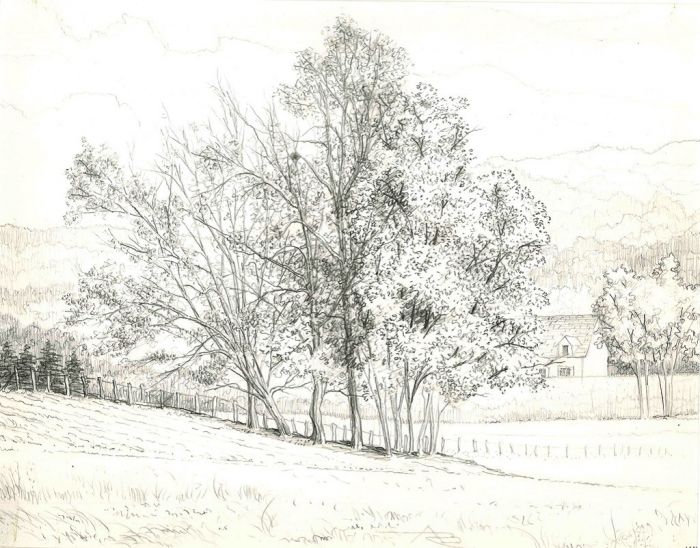 André Roland Brudieux - French Countryside- Modern Artworks