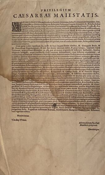 Frontespizio - Civitates Orbis Terrarum 