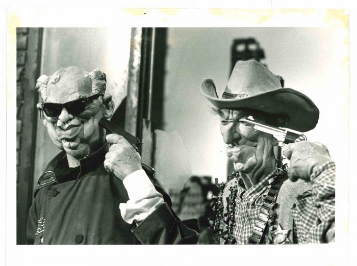 Puppetry Reagan - Gorbacev - Vintage Photograph