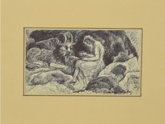 Figure With Dragon by Mogniat-Duclos Bertrand - Artwork