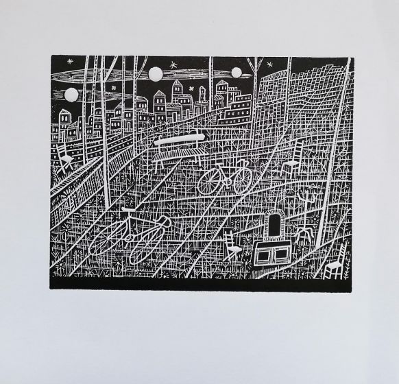 The Valley of the Three Moons by Luigi Spacal - Modern Artworks 