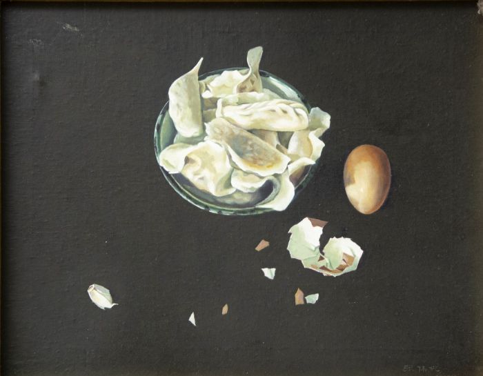 Broken Egg by Mirror - Contemporary Artwork