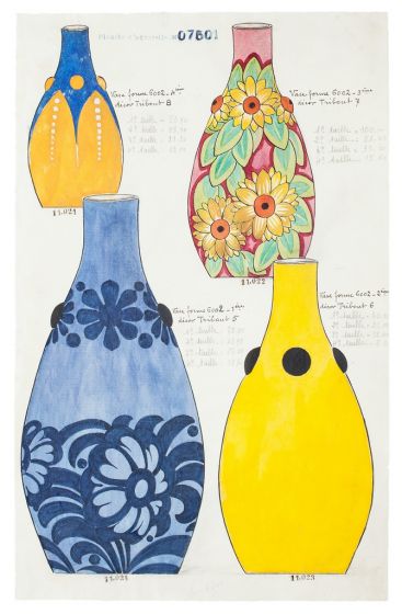 Colored Vases by Anonymous- Contemporary Artwork