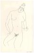 Sketched Female Nude by Alkis Matheos - Contemporary Artwork 