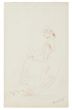 "Studies" is an original drawing in tempera on paper, realized by an Anonymous French Artist of the XX Century . 