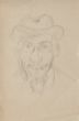 "Portrait" is an original drawing in pencil on paper, realized by Marie Louise Lenoir (1883-?)