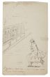 "La Gare D'Ostende" is an original drawing in pen on paper, realized by Anonymous French Artist of the XIX Century.