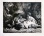 J.F.Millet, M. roux, Le Repos, etching and Aquatint on vélin.