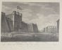 Prospetto della Piazza Riuarola e Fortezza in Perugia is an original drawing in etching technique on paper, realized by Giovanni Monotti and by engravers Carattoli and Frezzolini.