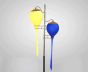 Yellow and Blue Stilnovo Lamp