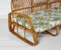  Bamboo and Fabric Sofa with Pair of Armchairs