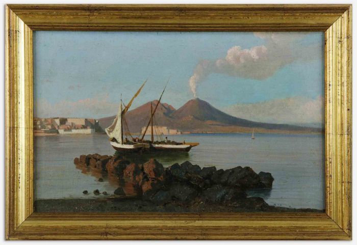 View of Naples  with Vesuvio - SOLD